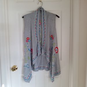 Soft Surroundings petite embroidered vest